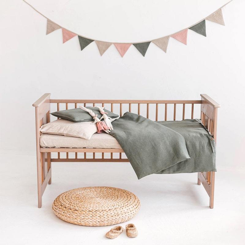 Children's bed sets - Natural linen color - 1pcs and 3pcs - UALinen