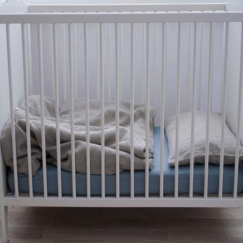 Light Grey Linen Bedding Set-Moses Basket/Cot/Crib/Teen Bed - UALinen