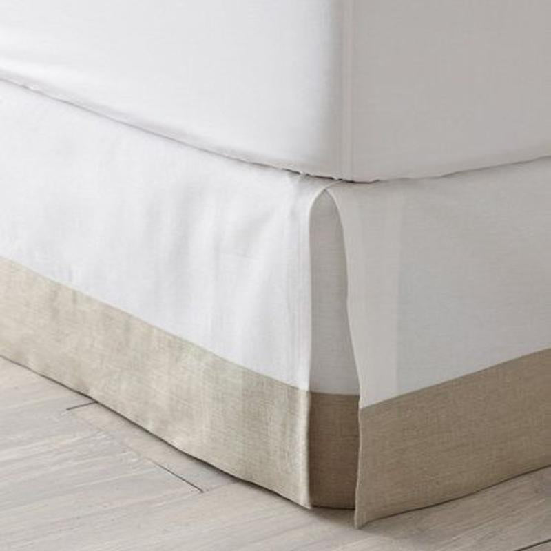 Dual Color Linen Bed Skirt