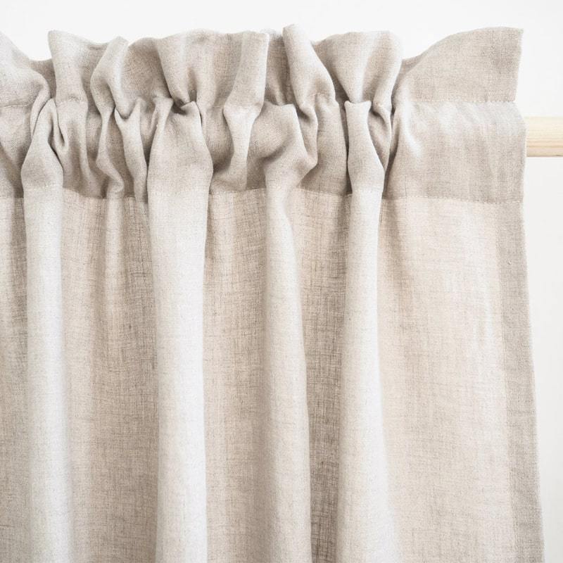 Linen Curtain Panel ~ Off-White ~ Cotton Lined~W53''/55"/57" - UALinen