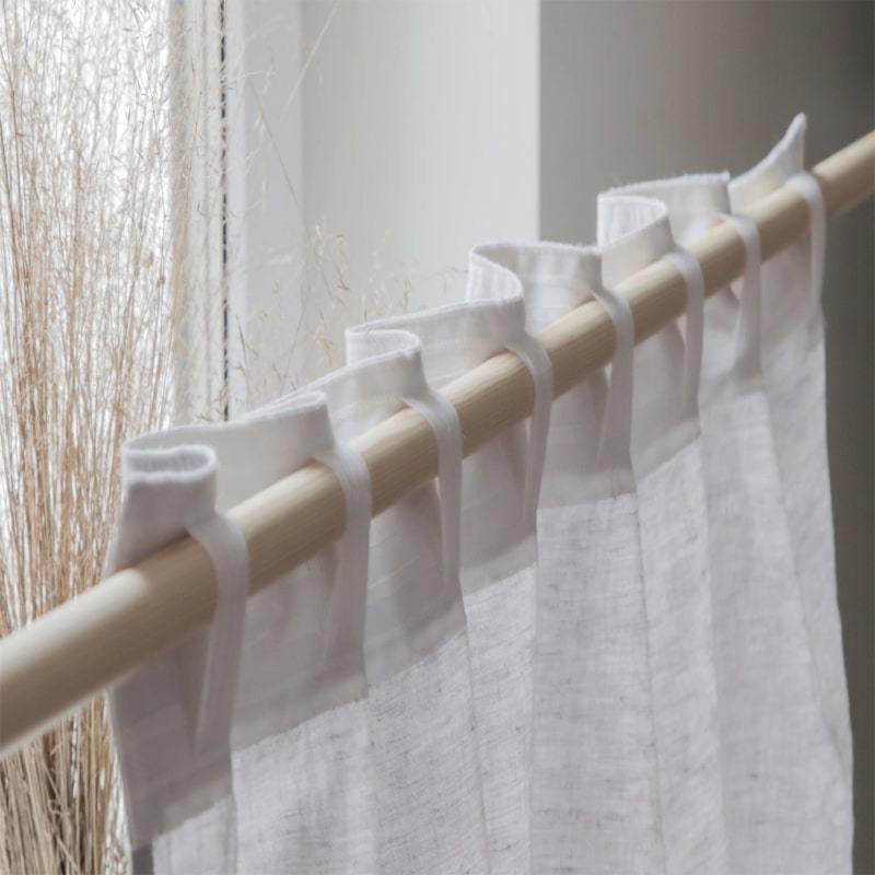 Linen Curtain Panel ~ Off-White ~ Cotton Lined~W53''/55"/57" - UALinen