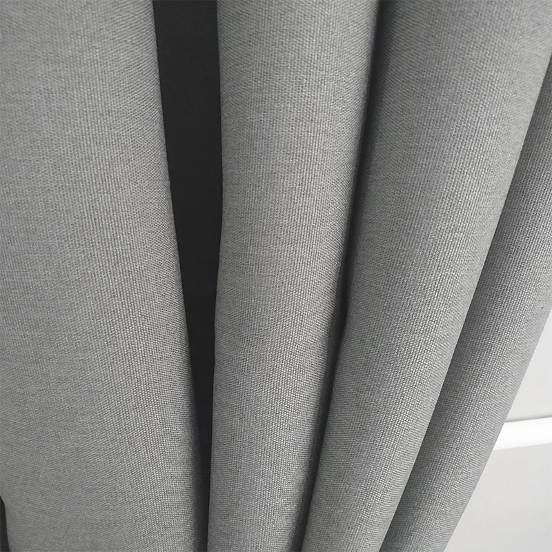 Light Grey Linen Blackout Curtain - UALinen