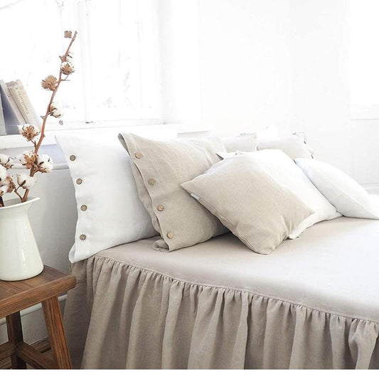 Linen Bedspread of Linen Color