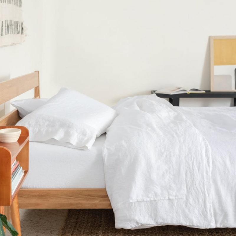 White Linen Bedding Set - Bed linen - 3pcs and 4pcs - UALinen