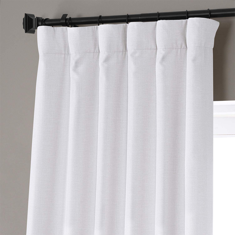 White Blackout Curtain - Linen - UALinen