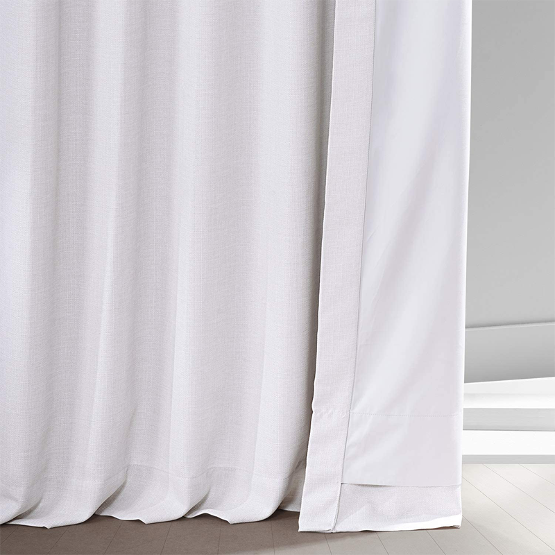 White Linen Blackout Curtains - UALinen