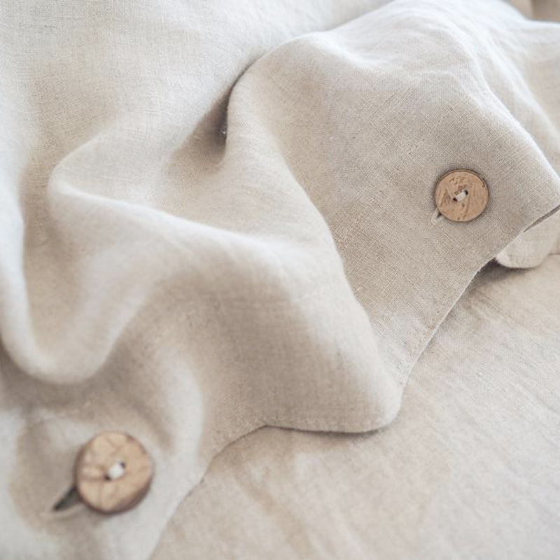 Linen Duvet Cover fastened with buttons - UALinen