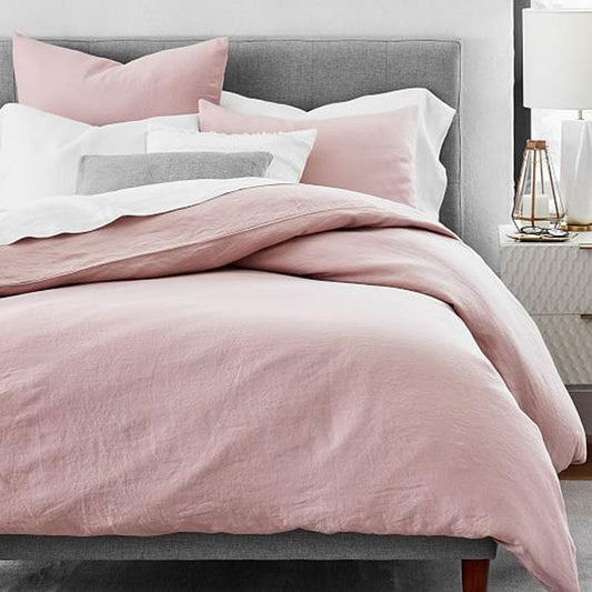 Pink Linen Bedding Set - Linen Bedding - 3pcs and 4pcs - UALinen