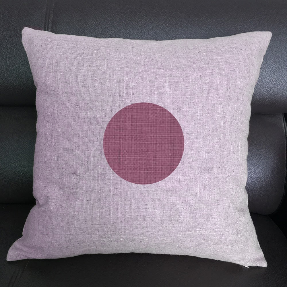 Decorative Linen Pillowcase - Linen Throw Pillow Cover - Square 1 / Pinky Violet - UALinen